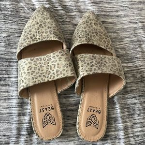 Leopard print mules